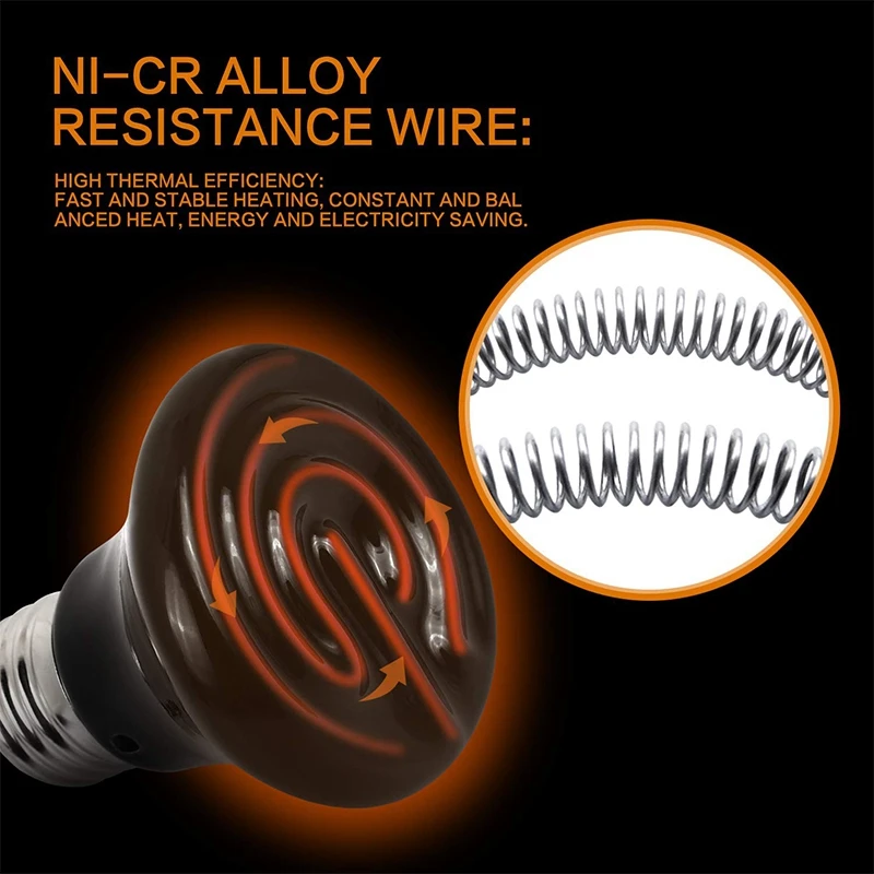 Новый-Рептилия тепловой лампы с предохранителем Керамический Тепловой