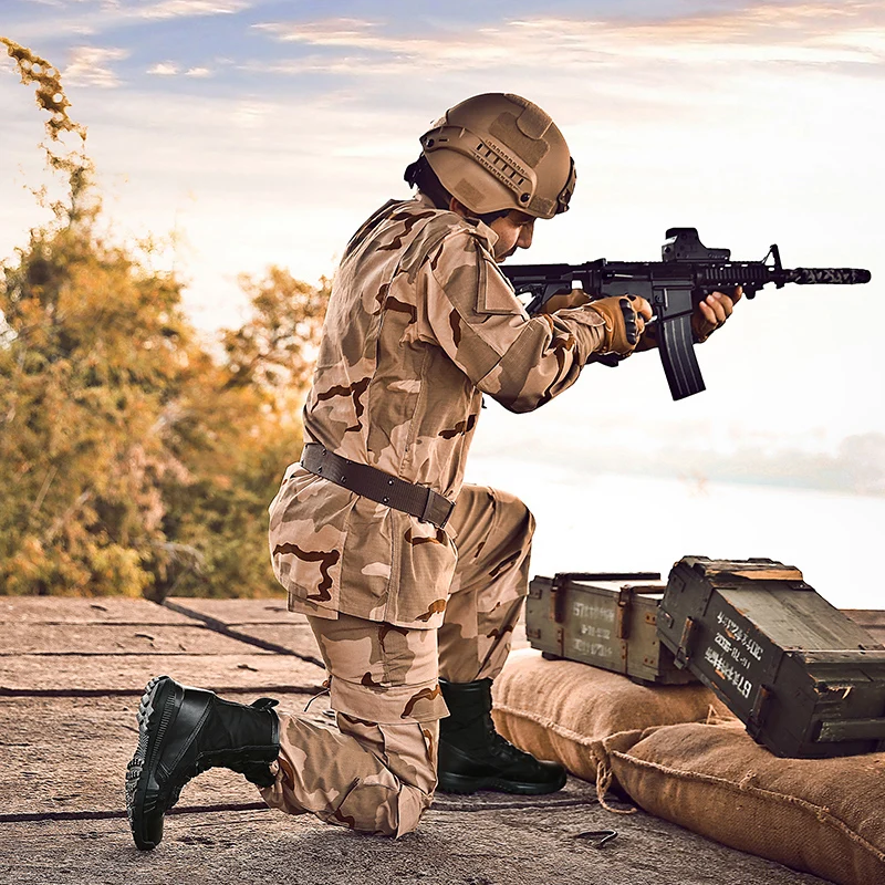 MARSON/мужские армейские ботинки дышащий светильник обувь для пустыни мужские