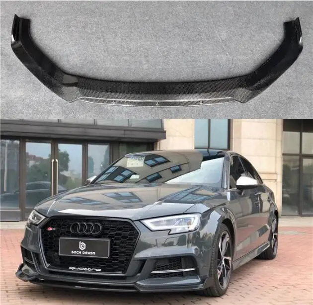 Автомобильный передний бампер YOFER A3 S3 из углеродного волокна разветвитель для