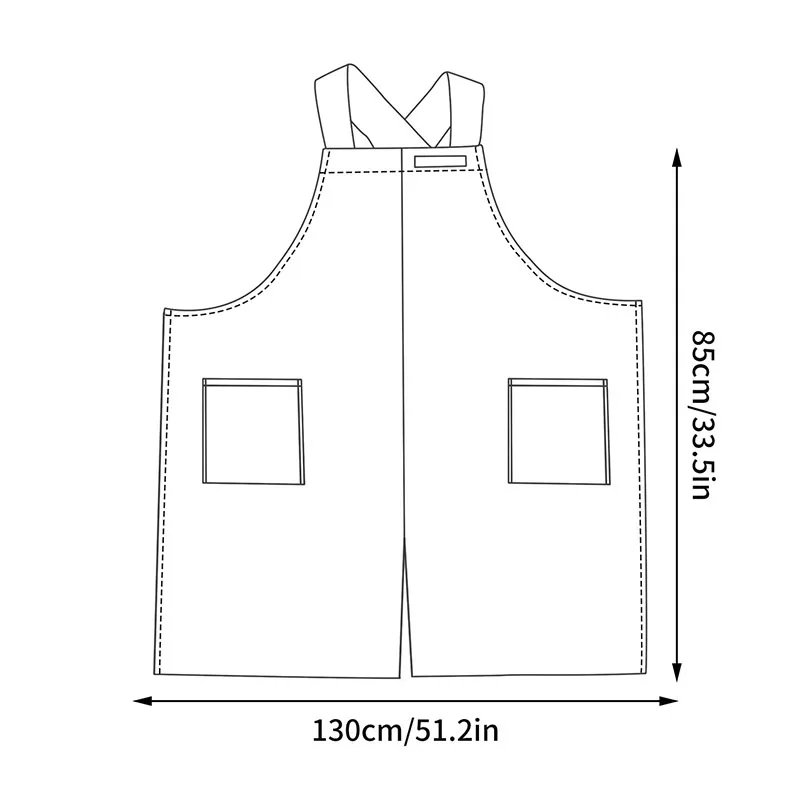

Nordic Minimalist Style Apron Men Women for Beauty Nails Studio Florist Cafee Solid Color King Size Workwear Big Pocket