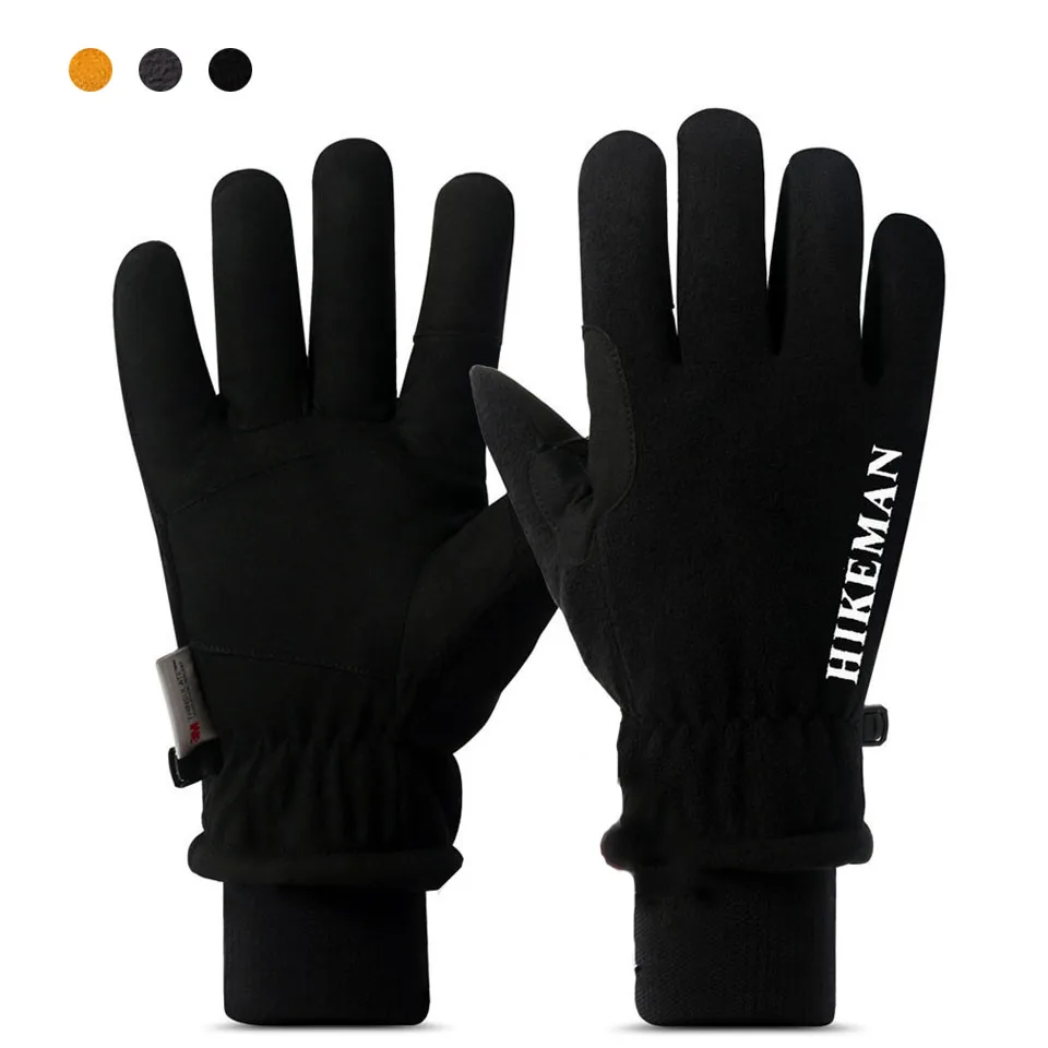 

Мужские и женские зимние теплые велосипедные перчатки с закрытыми пальцами, велосипедные мотоциклетные теплые плотные перчатки, ветрозащи...