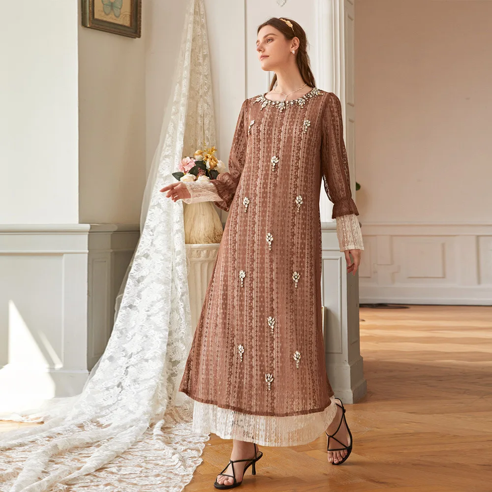 

Kaftan Eid Mubarek Dubai Abaya Turkey Muslim Fashion Dress Islam Clothing Dresses for Women Vestidos De Moda Musulman Femme