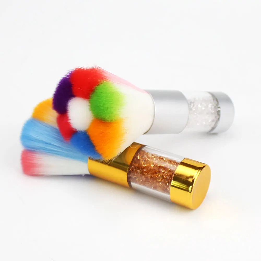 1 Pc Rainbow Cleaners Nail Art Brushes For Dust Collector Nails Professional Equipment Manicure Vacuum Cleaning Brush Tools | Красота и