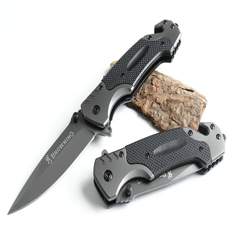 

Складной нож Browning FA18, быстрооткрывающийся клинок 5cr13mov с черной ручкой G10 и полностью стальной ручкой, для кемпинга и охоты, инструмент для улицы