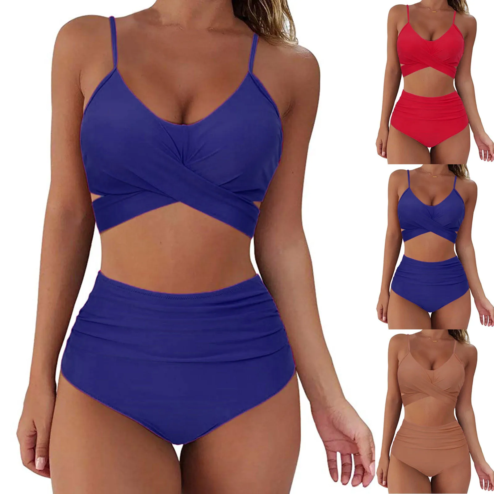 

SAGACE Sexy solid bikini lady, Beach Hot Spring split swimsuit 2-piece suit, new summer 2021 strój kąpielowy damski