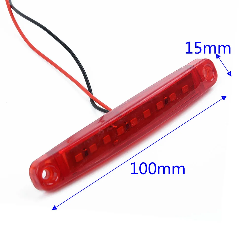 

Bulbs Side lights ABS Plastic Waterproof DC 24V 9 LED Trailers Lamps Replacement Truck 20pcs
