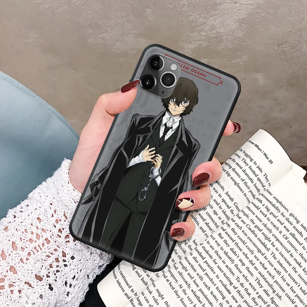 

Anime Bungou Stray Dogs Dazai Osamu Phone Case For IPhone 5 5S SE 5C 6 6S 7 8 Plus X XS XR 11 12 Mini Pro Max 2020 black Etui
