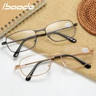 Овальные металлические очки iboode для чтения с прозрачными линзами для мужчин и женщин, пресбиопические очки, оптические очки, очки с диоптриями от + 1,0 до 3,5