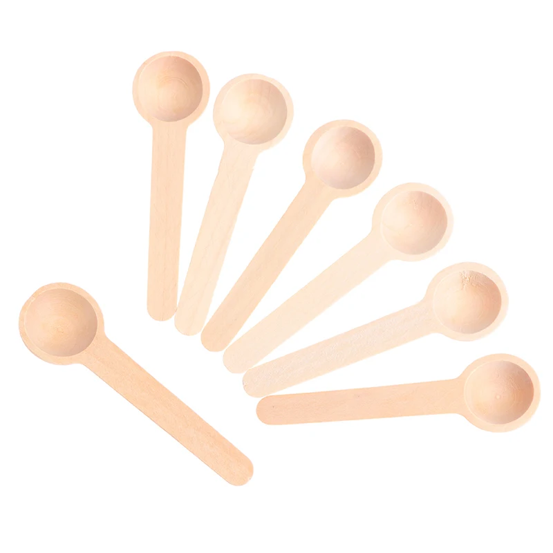 

50 шт./компл. деревянные домашние Кухонные мини-ложки для соли, инструмент, ложка для сахара, чая, конфетные ложки для чая
