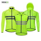 Ветрозащитная веломайка WOSAWE, светоотражающая ветрозащитная куртка с длинным рукавом для горных велосипедов, уличная спортивная велосипедная ветровка