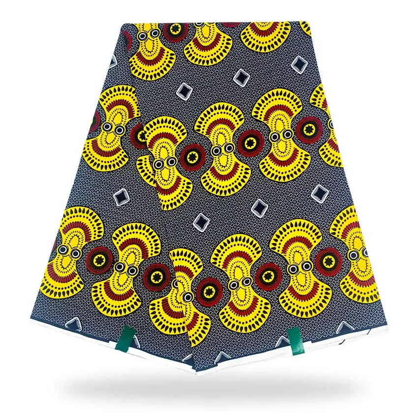 Ткань с африканскими восковыми принтами настоящий мягкий 100% хлопок гарантия 6