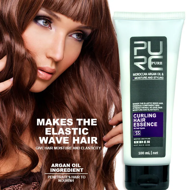 

PURC Moroccan Hair Conditioner 100ml Elastin Gel cream moisturizing hair styling Curls Dedicated Elastin Element