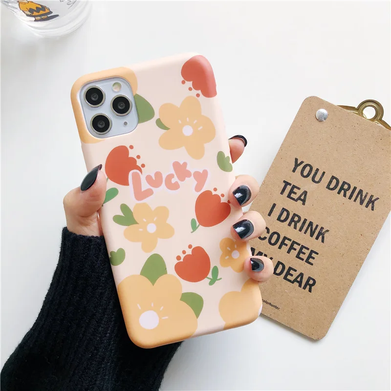 Роскошный чехол для телефона в стиле ретро с изображением цветов iPhone 11 Pro Max Xs Xr X 7