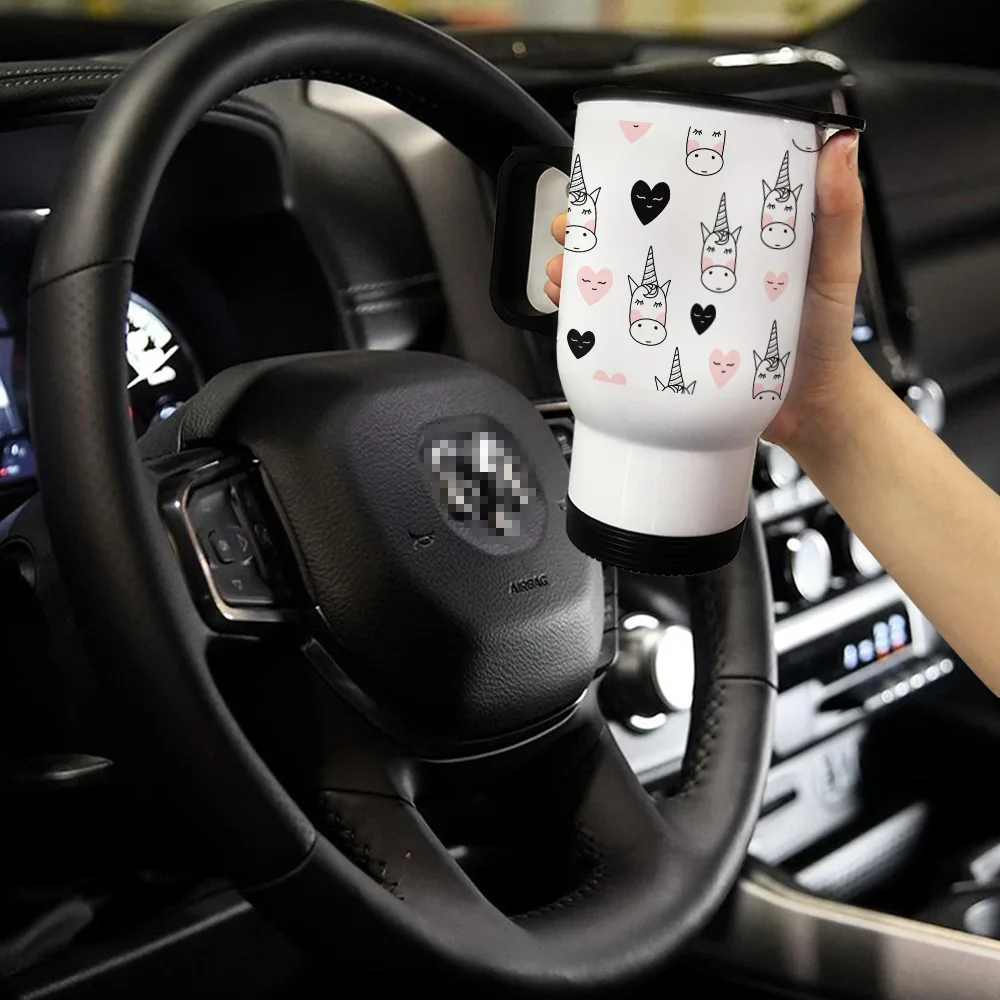 Мультяшные кружки для путешествий с единорогом женщин соломинкой кофейная