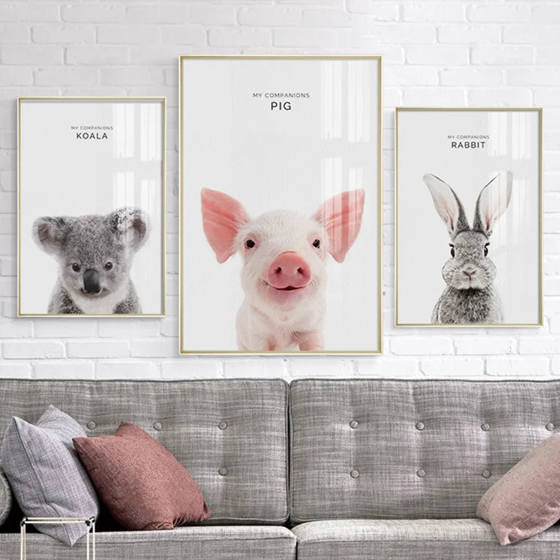

Animals Giraffe Horse Panda Owls Sheep Lion Elephant Photography Canvas Painting Wall Picture Poster Living Room Home Decoration