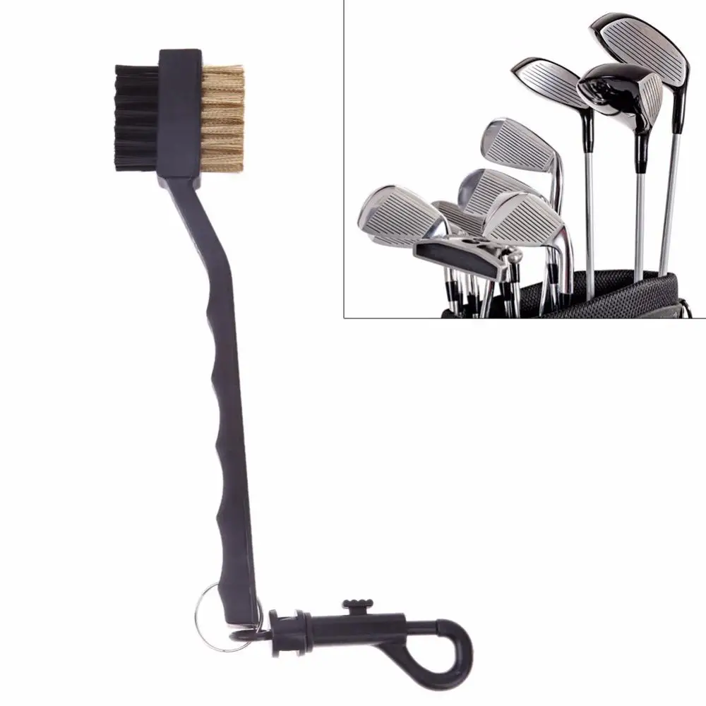 

2 Sided Brass Wires Nylon Cleaning Kit Tool Golf Brush Clip Groove Ball Cleaner Cleaning Tool Golf Accessories New Hot