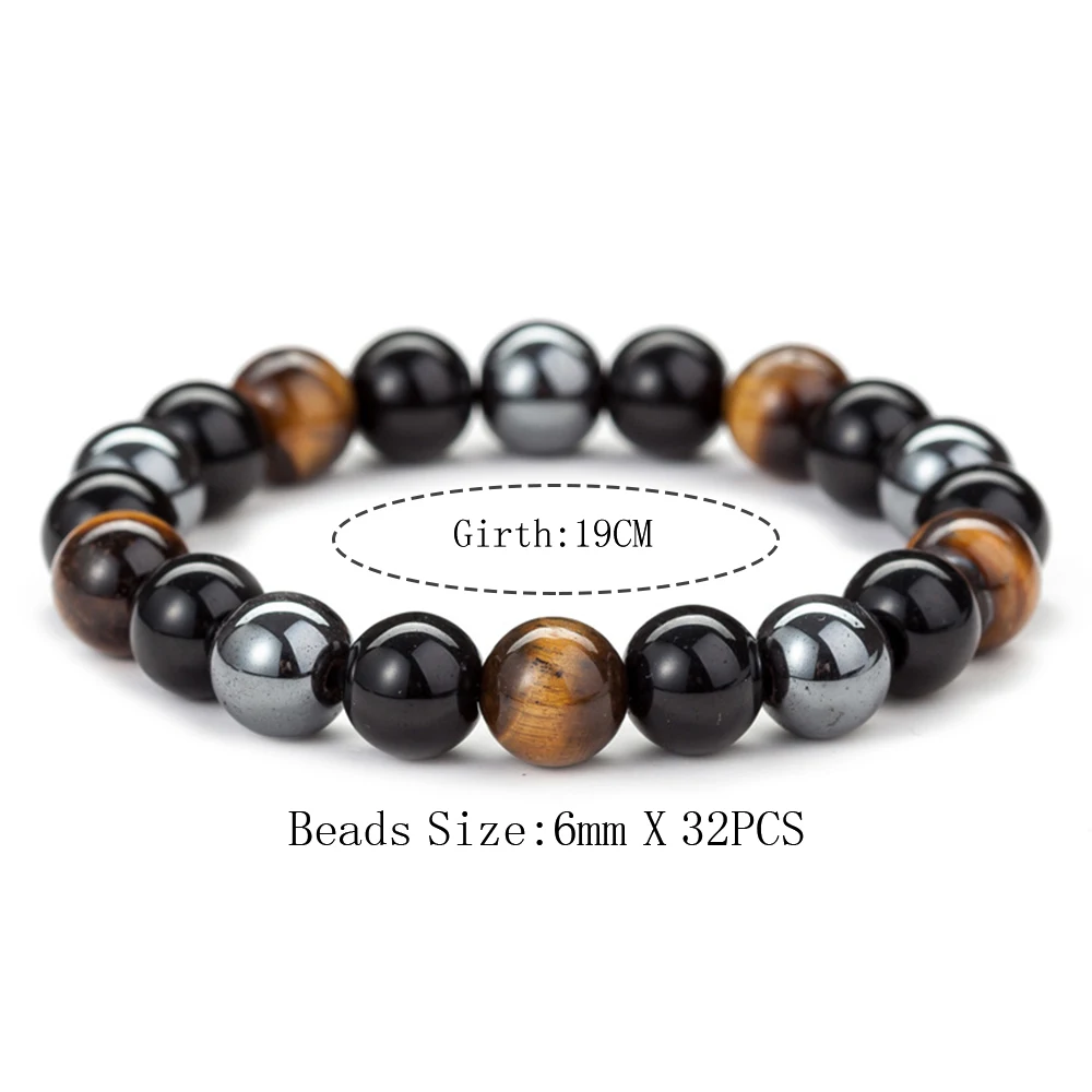 Лидер продаж Парные браслеты из натурального камня тигровый глаз гематит шармы
