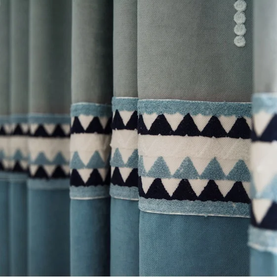 Color 2 Cloth Современная вышивка высокого класса затемненные занавески s для гостиной, спальни, детской комнаты, белые тюлевые шторы, нордический домашний декор T74#4 - Цвет: Color 2 Cloth