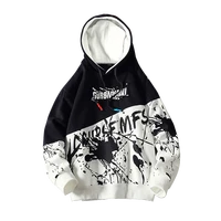 fashionable patchwork men hoodies loose streetwear popular hip hop printed sweatshirts male clothing in 2020 autumn