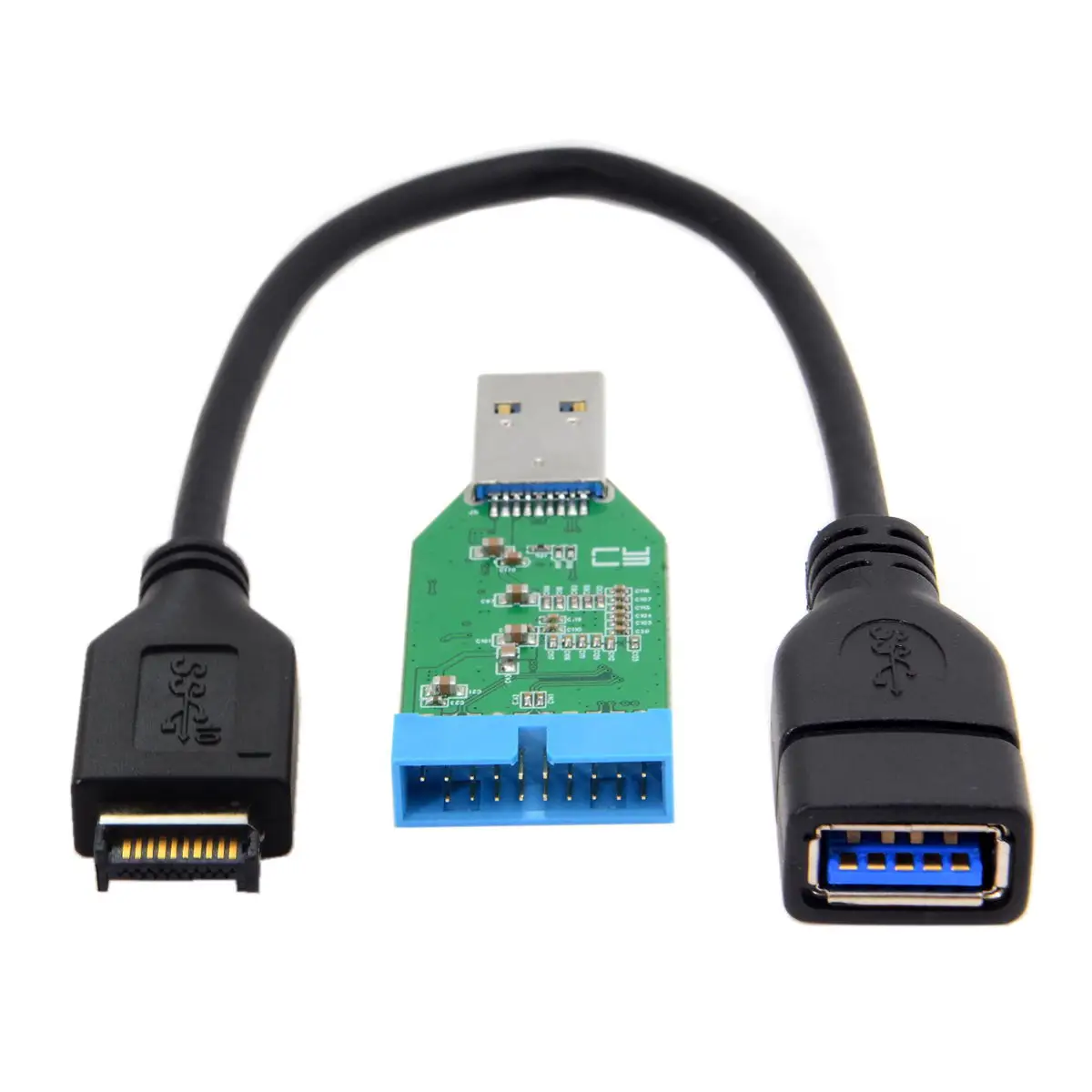 Разъем USB 3 1 для передней панели 0 Type A Женский удлинитель 20 см Тип к материнской