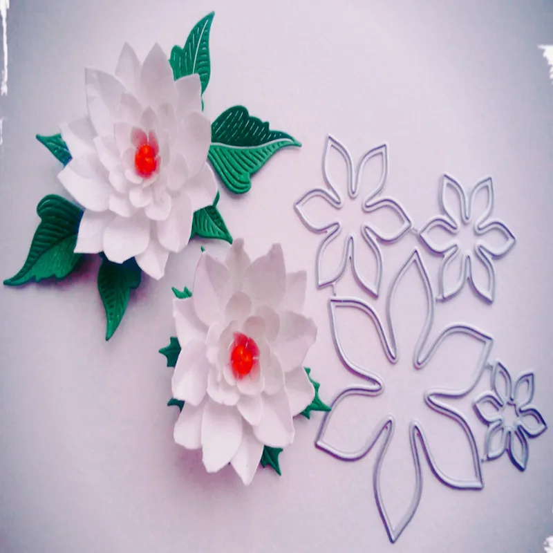 Bela combinação Flor De Lis 4 decoração металлический Трафаретный вырубной Штамп для DIY