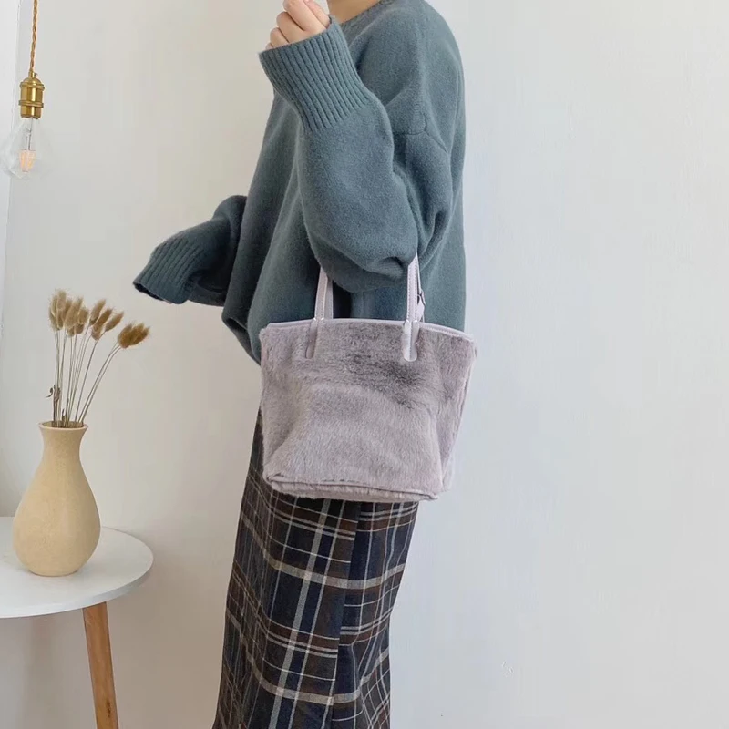 Женская сумка из ангорской шерсти Sunday Повседневная маленькая на плечо