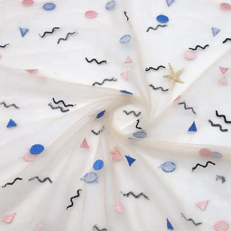 Узор в горошек геометрический узор кружевная вышивка ткань сделай сам одежда