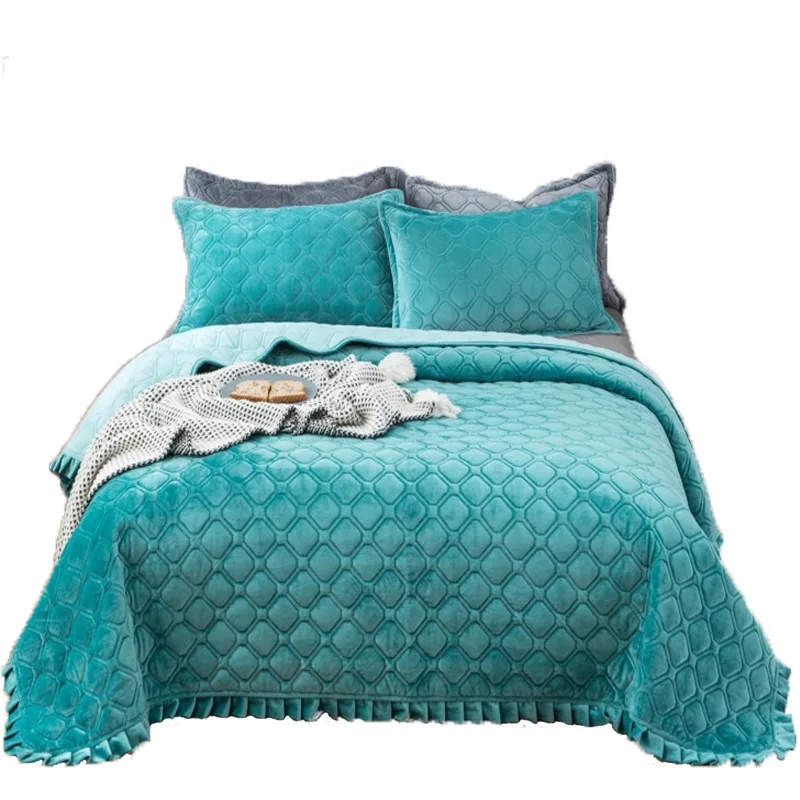 С украшением в виде кристаллов бархат простыней сплошной Цвет теплая Одеяло