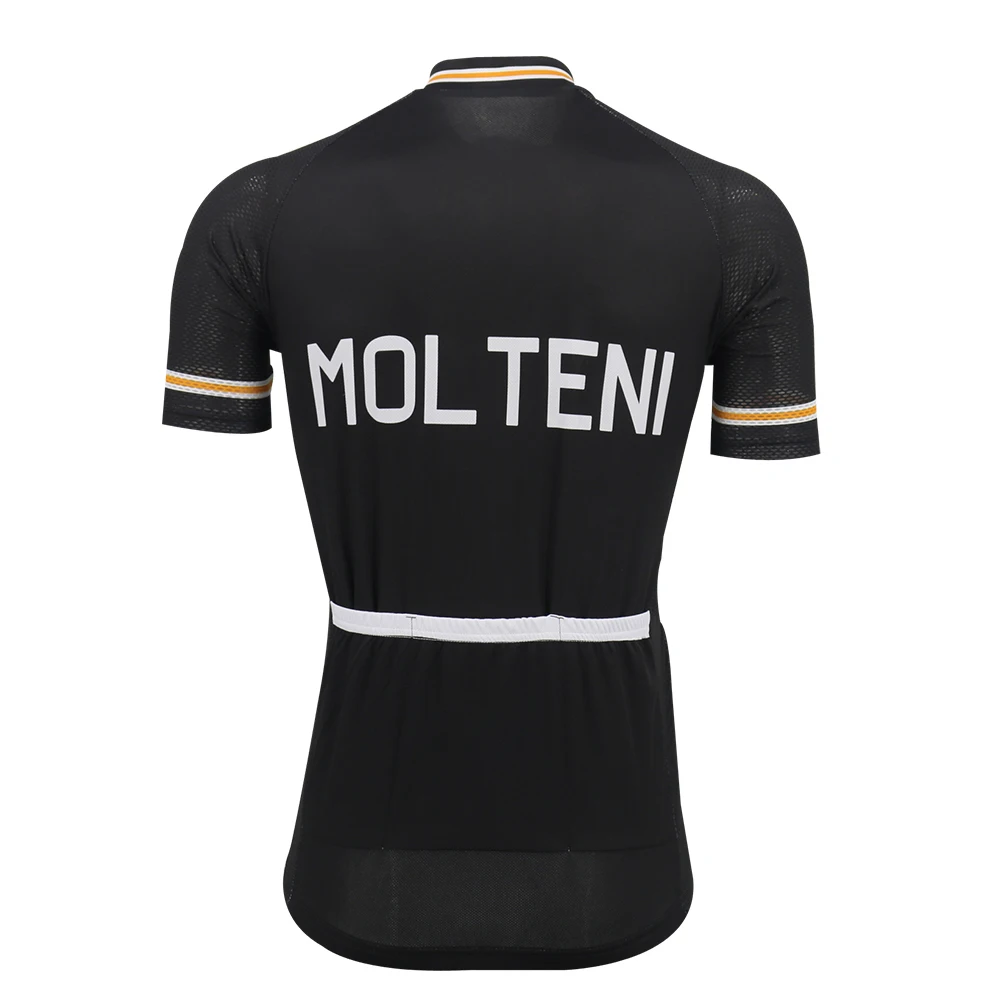 

T Retro Classic Men Cycling Jersey Short Sleeve Bike Wear Breathable Black Racing Bicycle Clothes MTB Can Customized