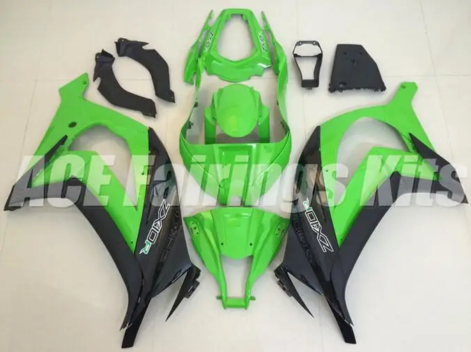 

Новый комплект обтекателей из АБС-пластика, подходит для kawasaki Ninja ZX10R 2011 2012 2013 2014 10R ZX-10R 11 12 13 14 15, комплект кузова зеленого цвета