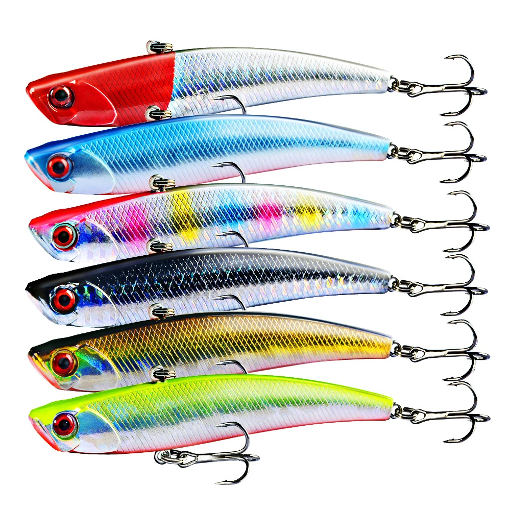 

1pc 9.5cm 23g Top fishing lures VIB Sinking Lure Hard Bait Double Hook Crankbait Wobbler Fishing Lure for Perch Bass Tackle