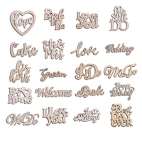 30pcs vintage love just married bride to be wooden letters wedding confetti table decoration diy valentines day wooden craft