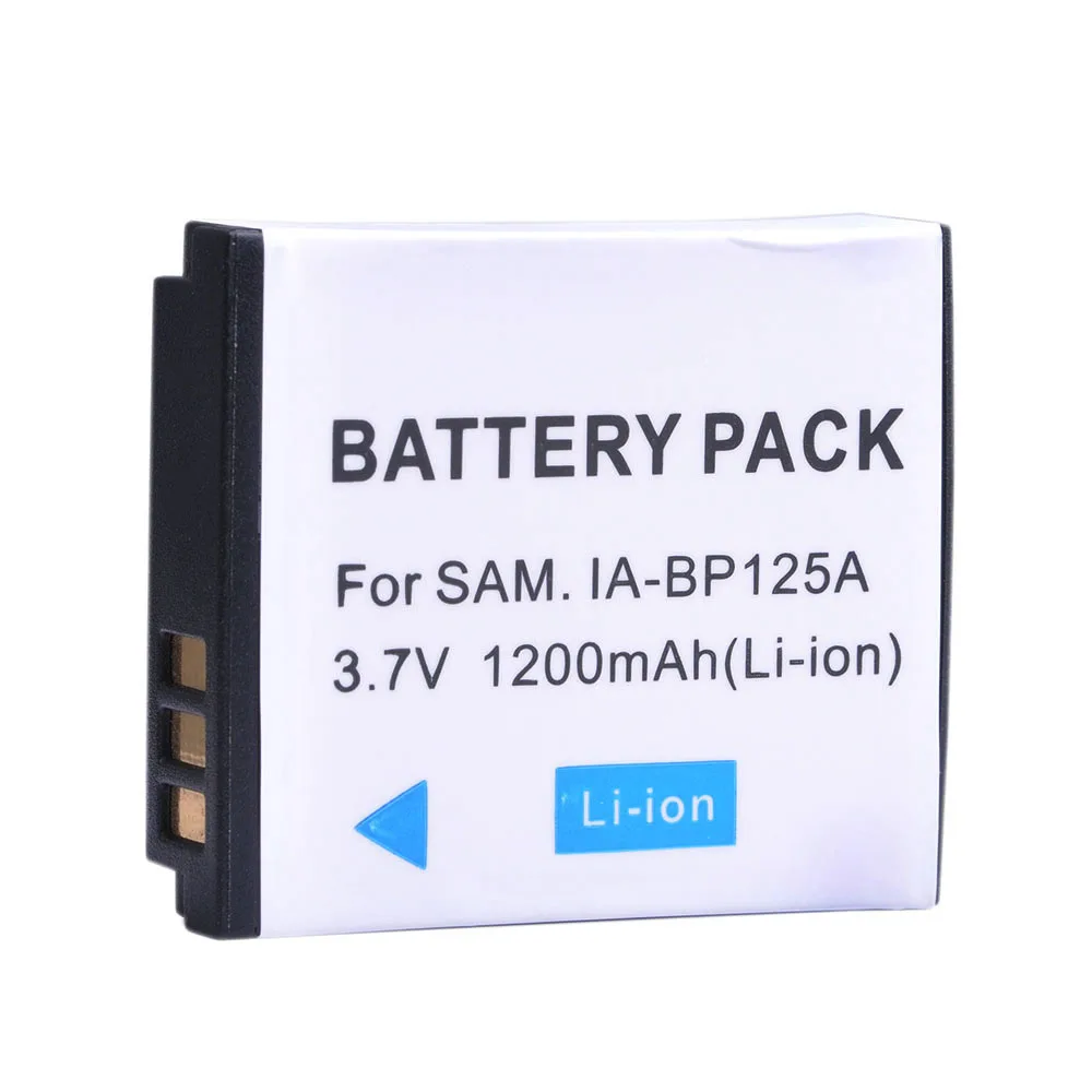 1X 1200 мАч IA BP125A перезаряжаемая батарея для камеры Samsung HMX QF20 QF30 QF300 M20 Q10 |Цифровые