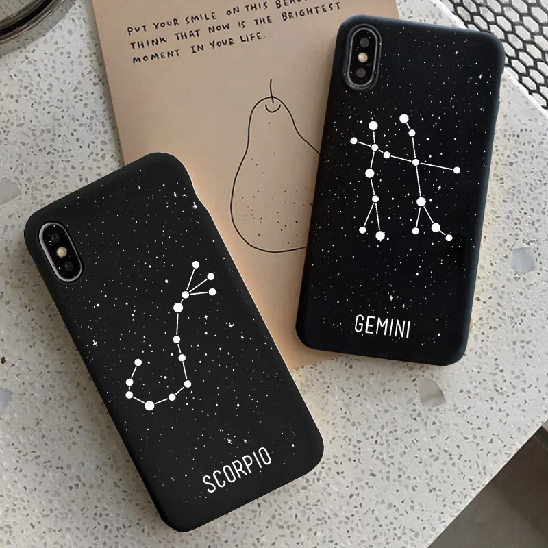 

Twelve constellations with point Phone Cases For iPhone 11 12 13 Pro Max Case For iPhone X XR XS Max 8 7 Plus SE 2020 Cover