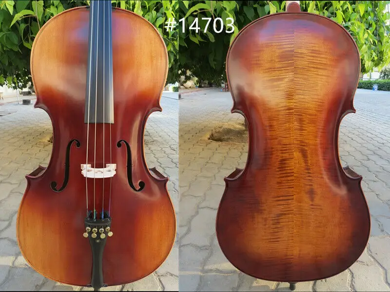 Strad style SONG Maestro 25 1/2 &quotВиолончель пламя клена мощный звук #14703|cello brands|1/2 cellocello |