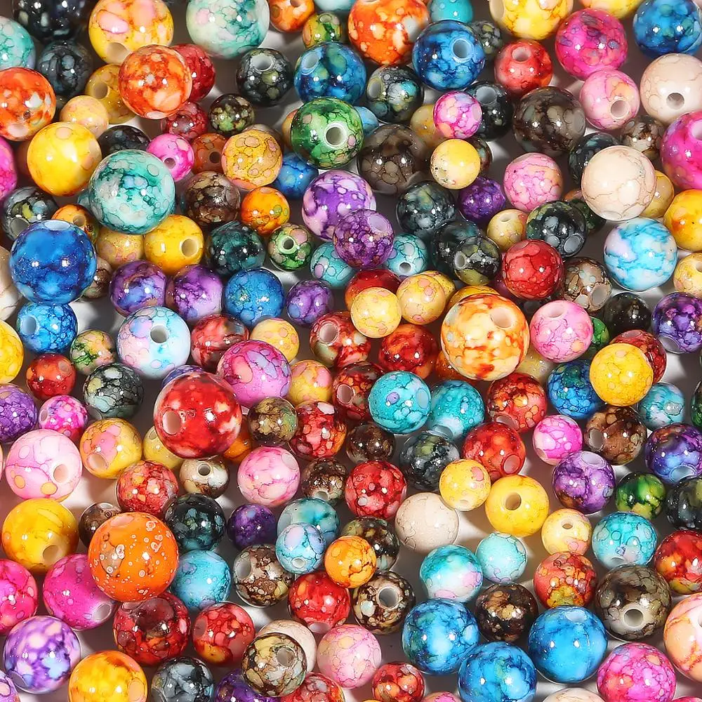 Акриловые круглые бусины-Подвески для изготовления ювелирных изделий 8/10/12/14 мм |