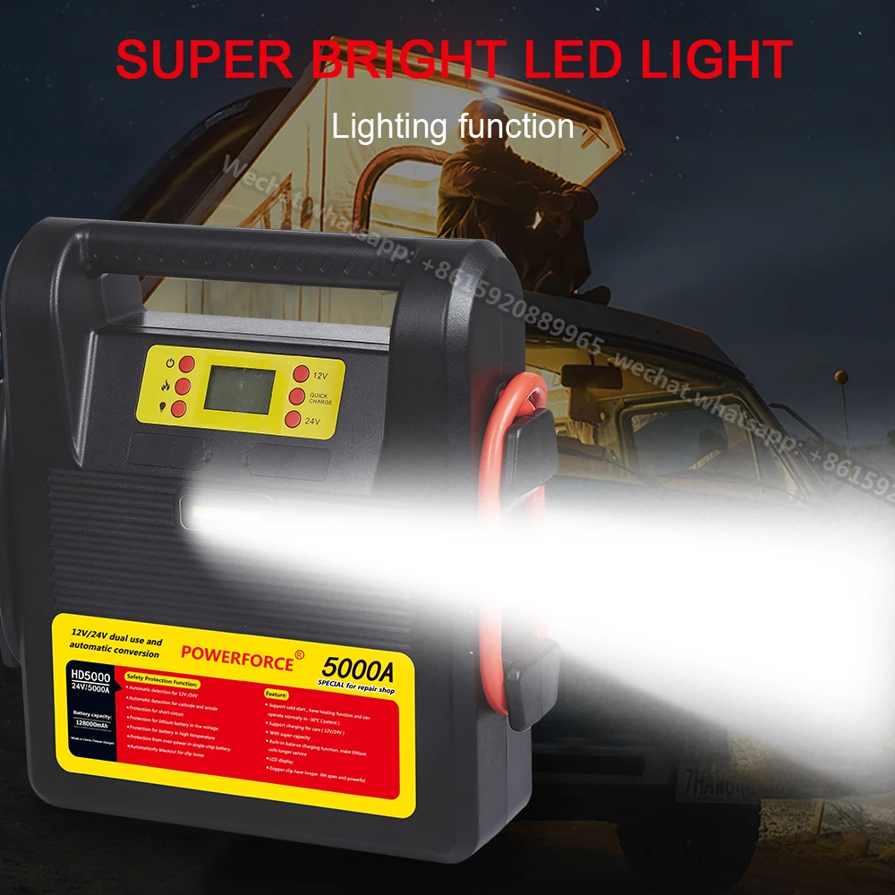 

Jump Starter 4 in 1 128000mAh Power Bank Starting Device Portable Charger Emergency Booster Vehicle Booster Starter