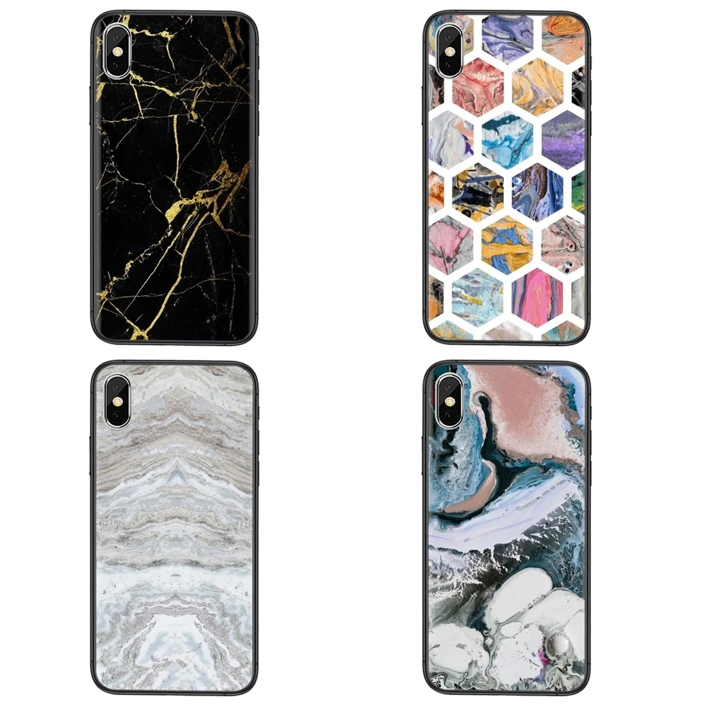 Мягкий чехол для телефона из ТПУ с текстурой гранита и мрамора Huawei Honor V40 10X Lite 8x9s 10