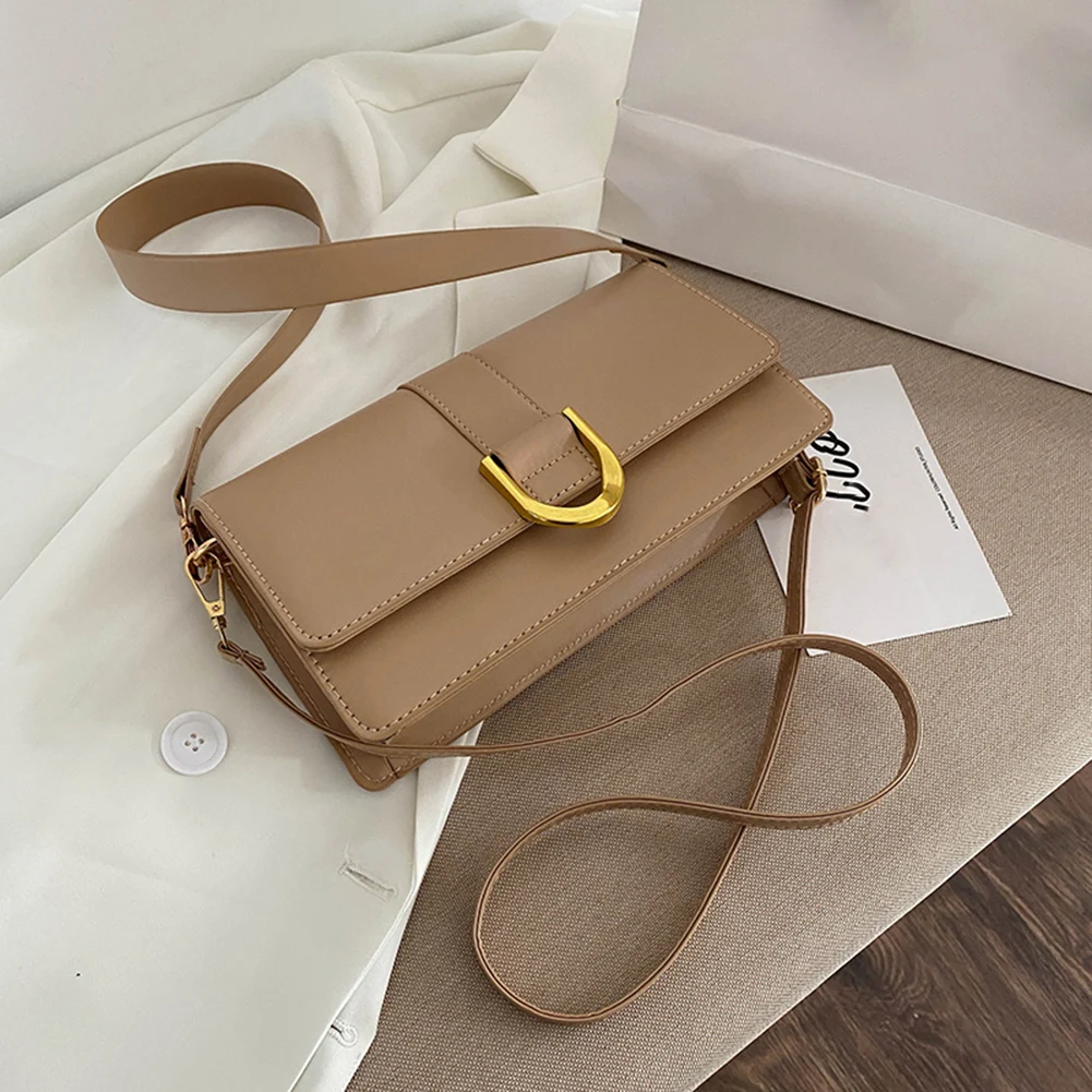 

Fashion Women PU Leather Shoulder Messenger Crossbody Bag Ladies Vintage Pure Color Flap Handbag Tote