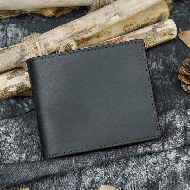Короткий кошелек из мягкой натуральной кожи для мужчин и женщин бумажник на