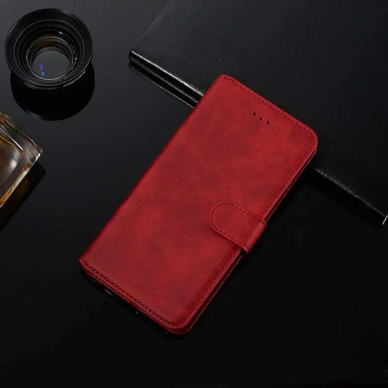 Red case Кожаный чехол для samsung A6 A8 Роскошный чехол из pu кожзама Магнитный Винтаж Businss бумажник телефон Корпус для samsung Galaxy 6 A6 крышка - Цвет: Red case
