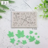 new 3d silicone baking mold diy leaf shape chocolate cake decoration non stick high temperature household kitchen hand tools
