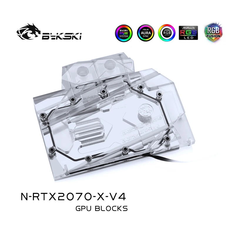 Блок водоснабжения Bykski для NVIDIA RTX2070 Founders Edition/edga 2060/GTX1660Ti блок GPU с полным