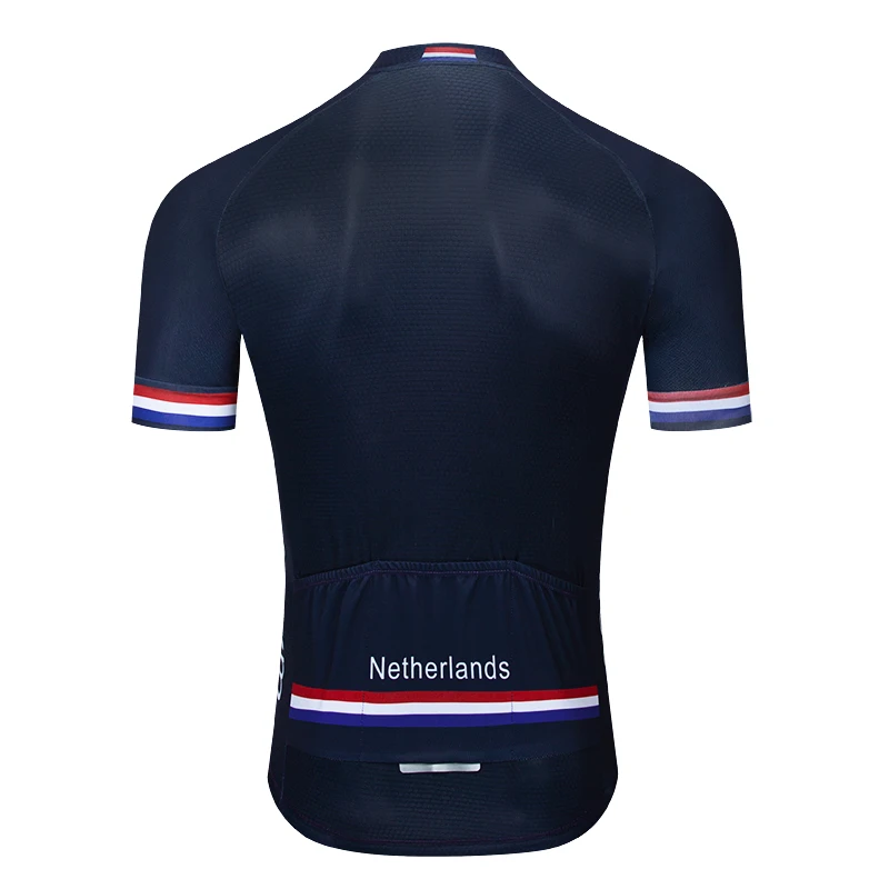 Новая команда Нидерландов синяя велосипедная Джерси по индивидуальному заказу