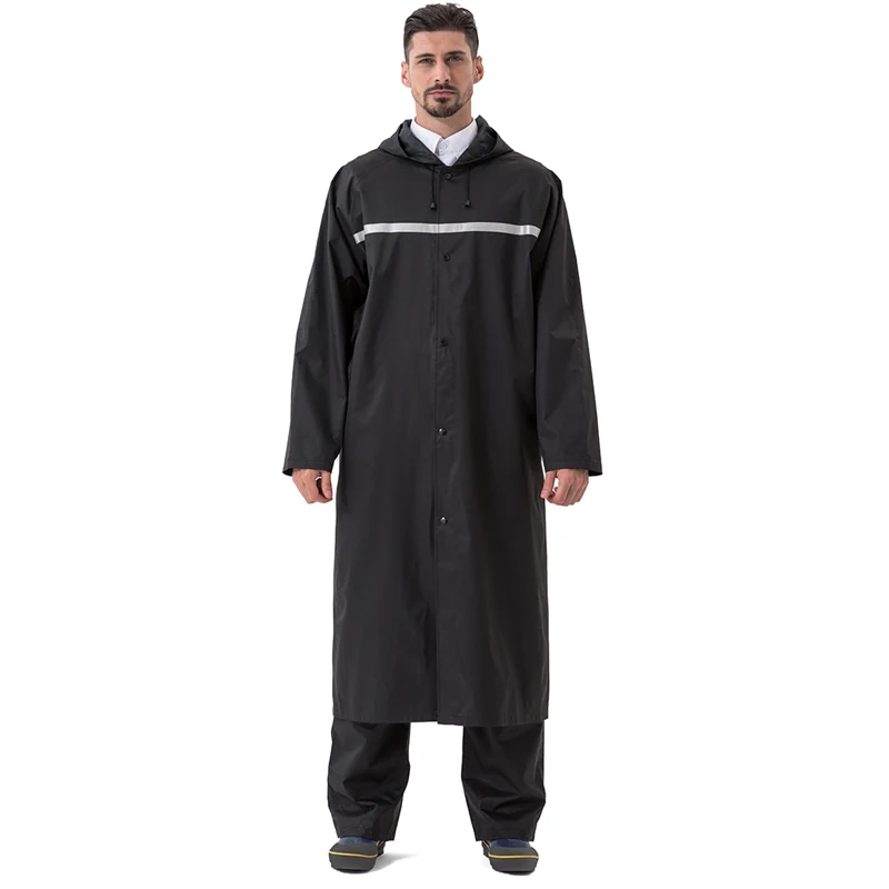 

Waterproof Nylon Raincoat Jacket Men Set Hiking Long Overall Raincoat Outdoor Thick Stylish Chubasquero Hombre Rain Gear KK60YY