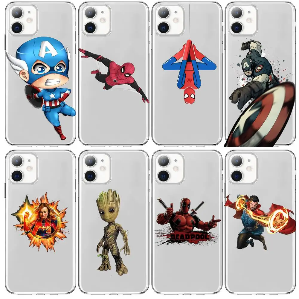 

Good-looking Marvel case Anime Style Phone Case cover For iphone 11 pro max Cases 12 8 7 6 s XR PLUS X XS SE 2020 mini Transpa