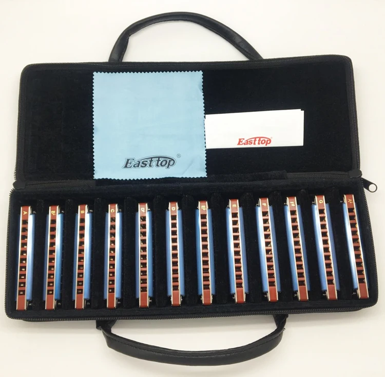 EASTTOP T008K-12 set harmonica 12keys blues harp diatonic best selling good price | Спорт и развлечения
