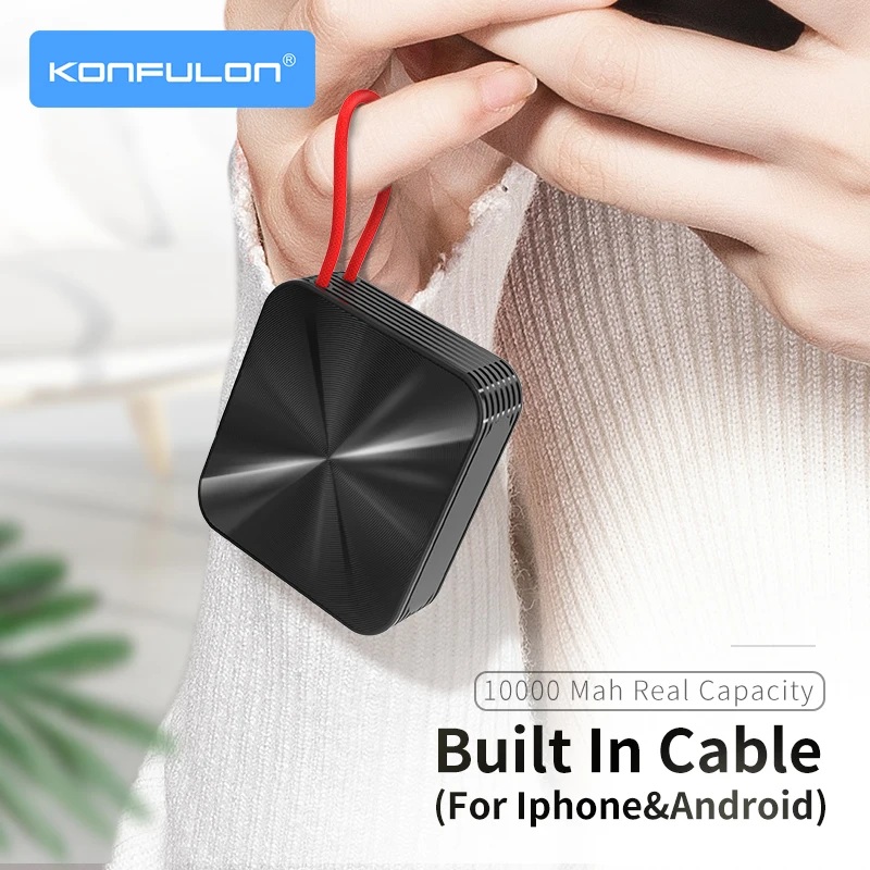 Тонкий внешний аккумулятор 10000 мАч портативный Micro / Type C быстрый Универсальный