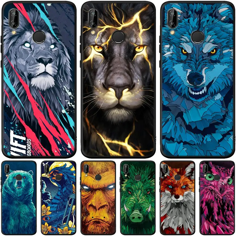 Классные amimals для Huawei Honor 8 9 10 20 Lite 7A Pro 8A 8S 8X 8C 9X View V20 V30 чехол мягкий силиконовый