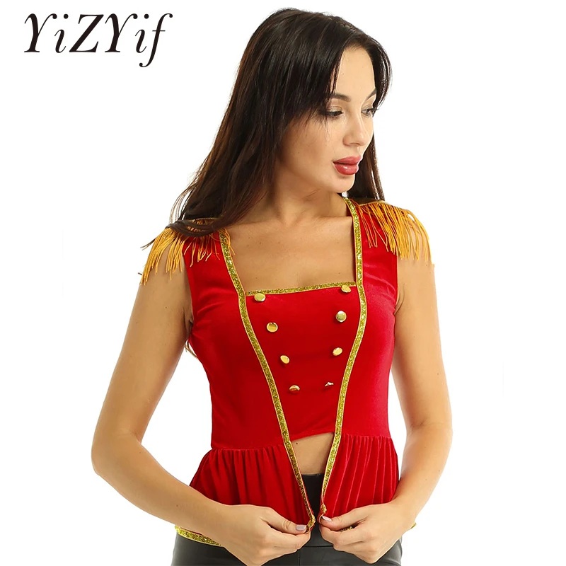 Женский костюм цирка мягкий бархатный с квадратным вырезом без рукавов